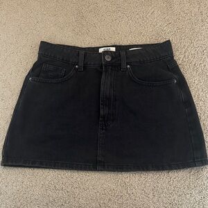 Cotton On Faded Black Denim Mini Skirt